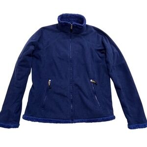 Nike ACG Women's Full Zip Fleece Fuzzy Jacket Blue Pockets Size Large
